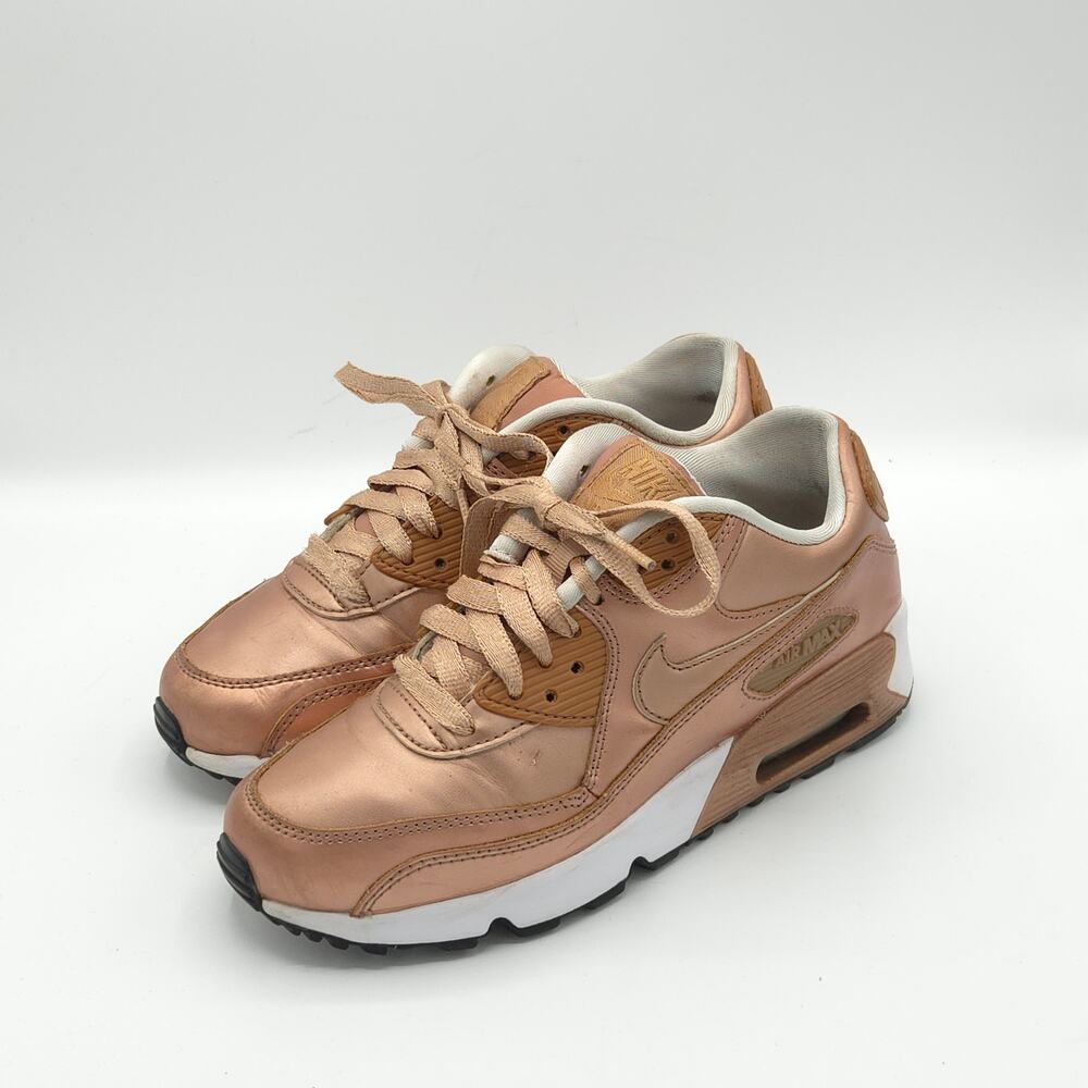 Nike Air Max 90 SE Metallic Bronze Kids GS  size 4.5Y 859633-900 Sneakers Shoes